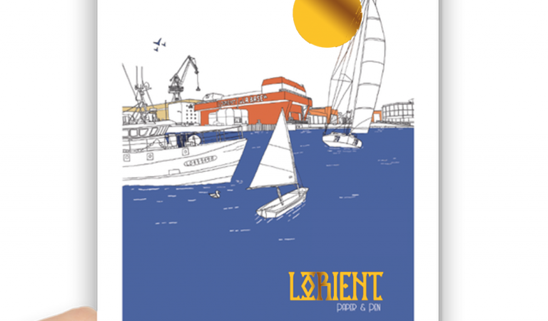 Carte postale Lorient La Base : une illustration en édition limitée qui sublime le patrimoine breton